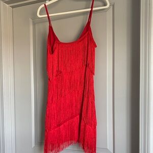 Red Fringe Dress